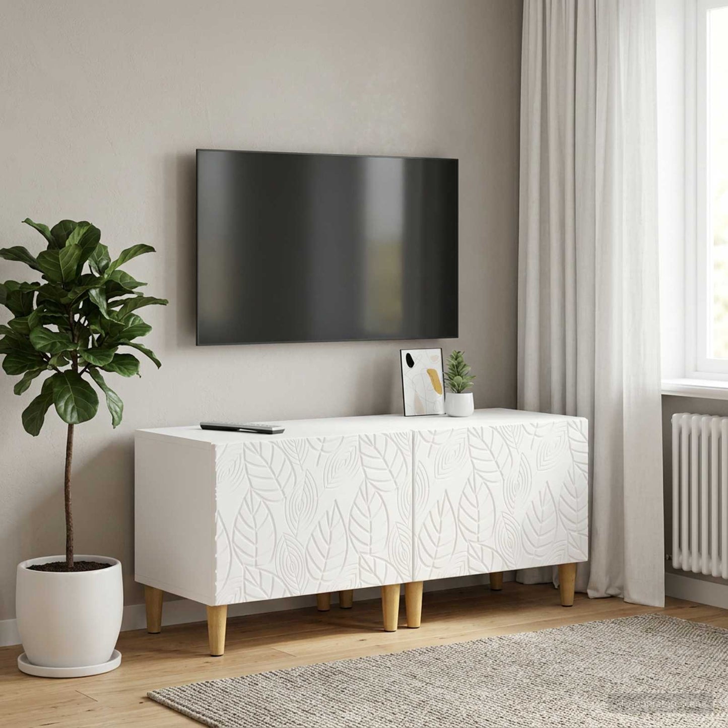 vidaXL TV Cabinet White Engineered Wood