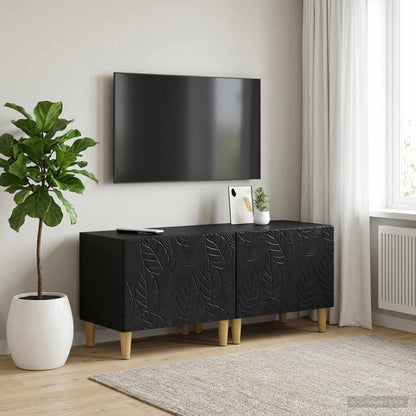 vidaXL TV Cabinet Black Engineered Wood
