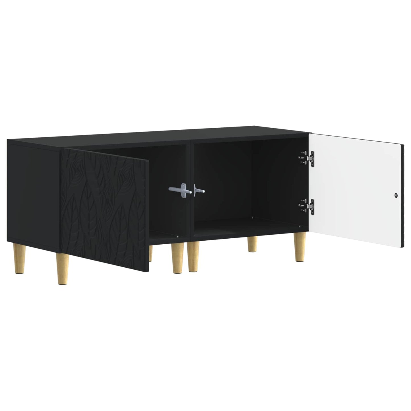 vidaXL TV Cabinet Black Engineered Wood