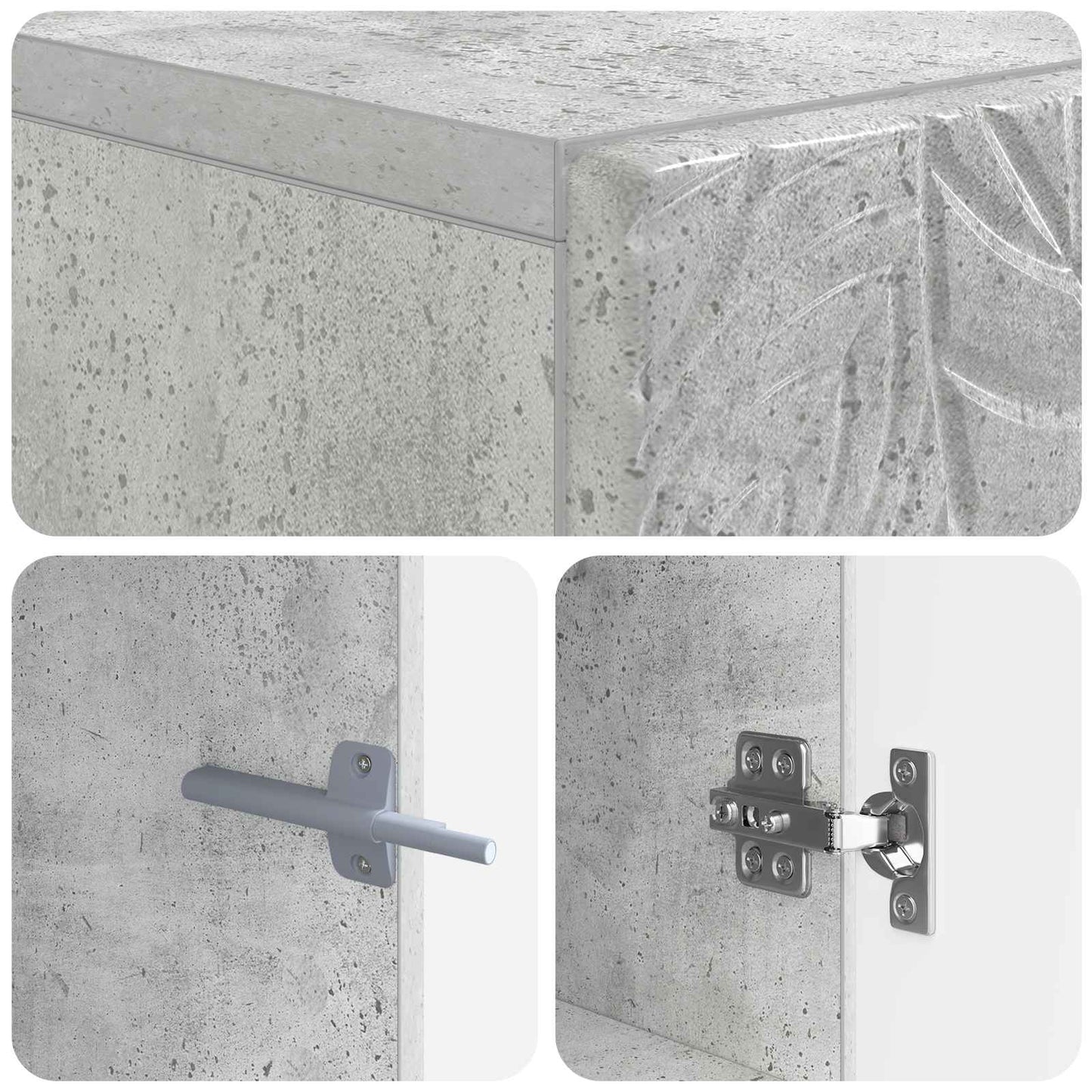 vidaXL TV Cabinet Concrete Grey Engineered Wood