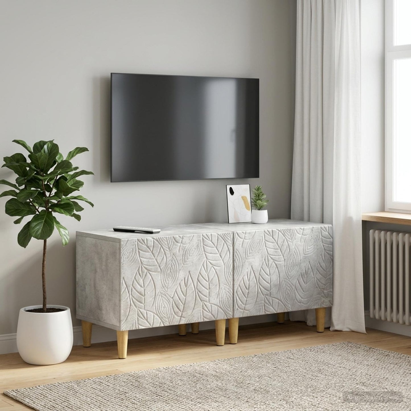 vidaXL TV Cabinet Concrete Grey Engineered Wood