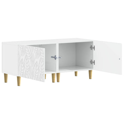 vidaXL TV Cabinet High Gloss White Engineered Wood