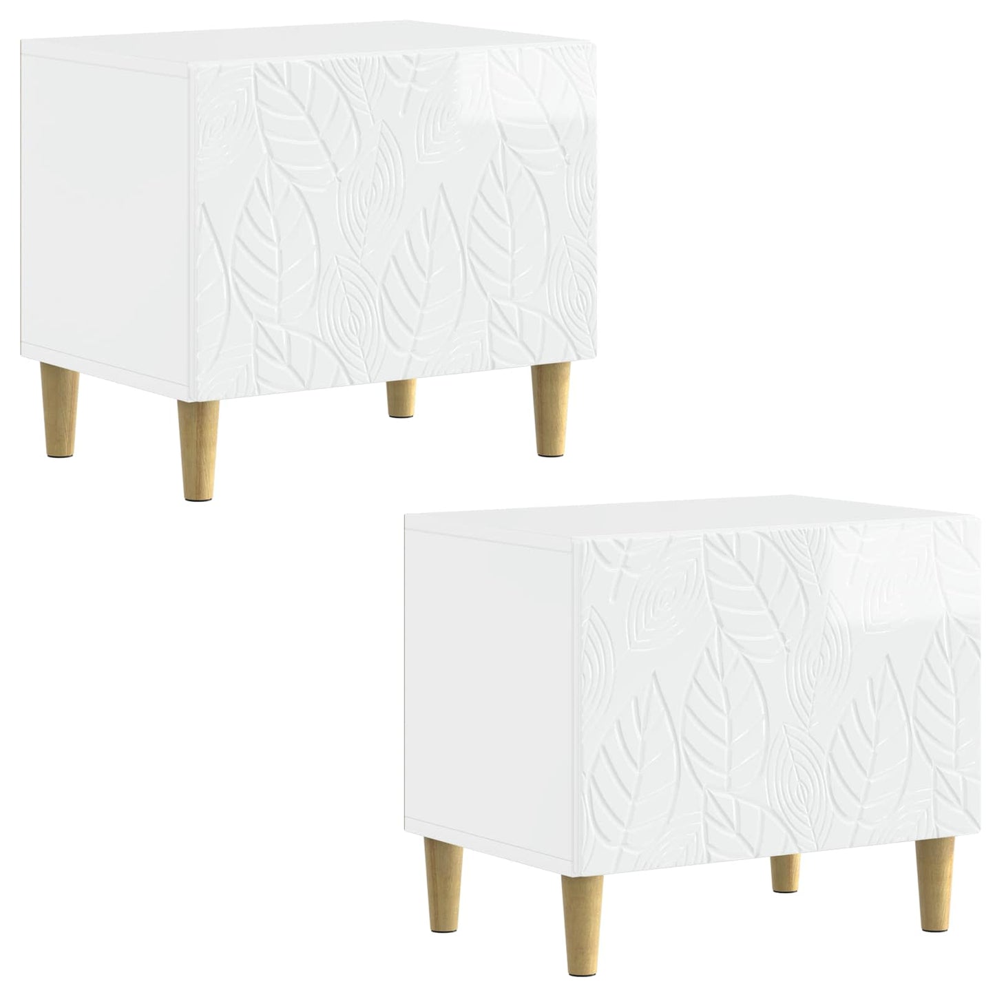 vidaXL TV Cabinet High Gloss White Engineered Wood