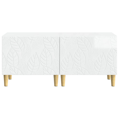 vidaXL TV Cabinet High Gloss White Engineered Wood