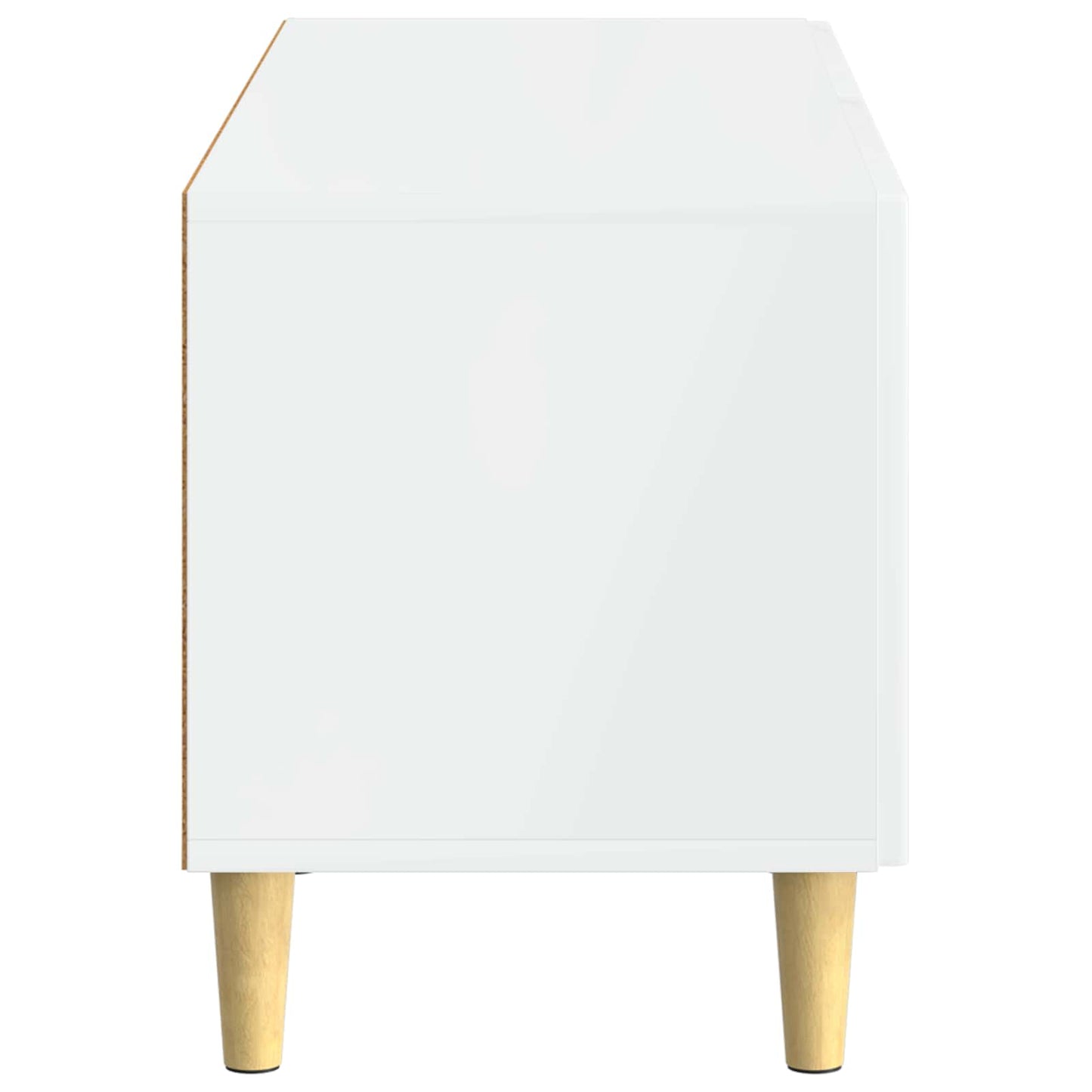 vidaXL TV Cabinet High Gloss White Engineered Wood