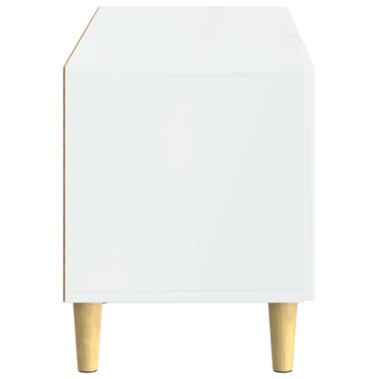 vidaXL TV Cabinet High Gloss White Engineered Wood