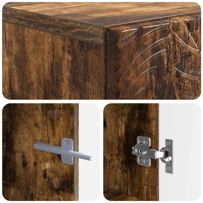 vidaXL TV Cabinet Smoked Oak Engineered Wood