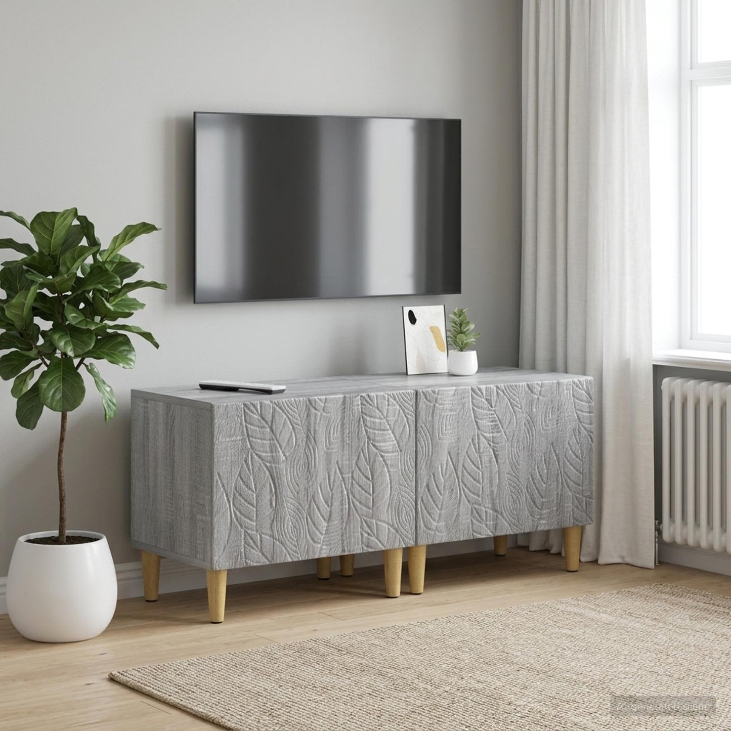 vidaXL TV Cabinet Grey Sonoma Engineered Wood