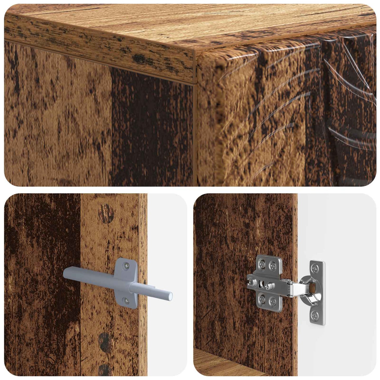 vidaXL TV Cabinet Old Wood Engineered Wood