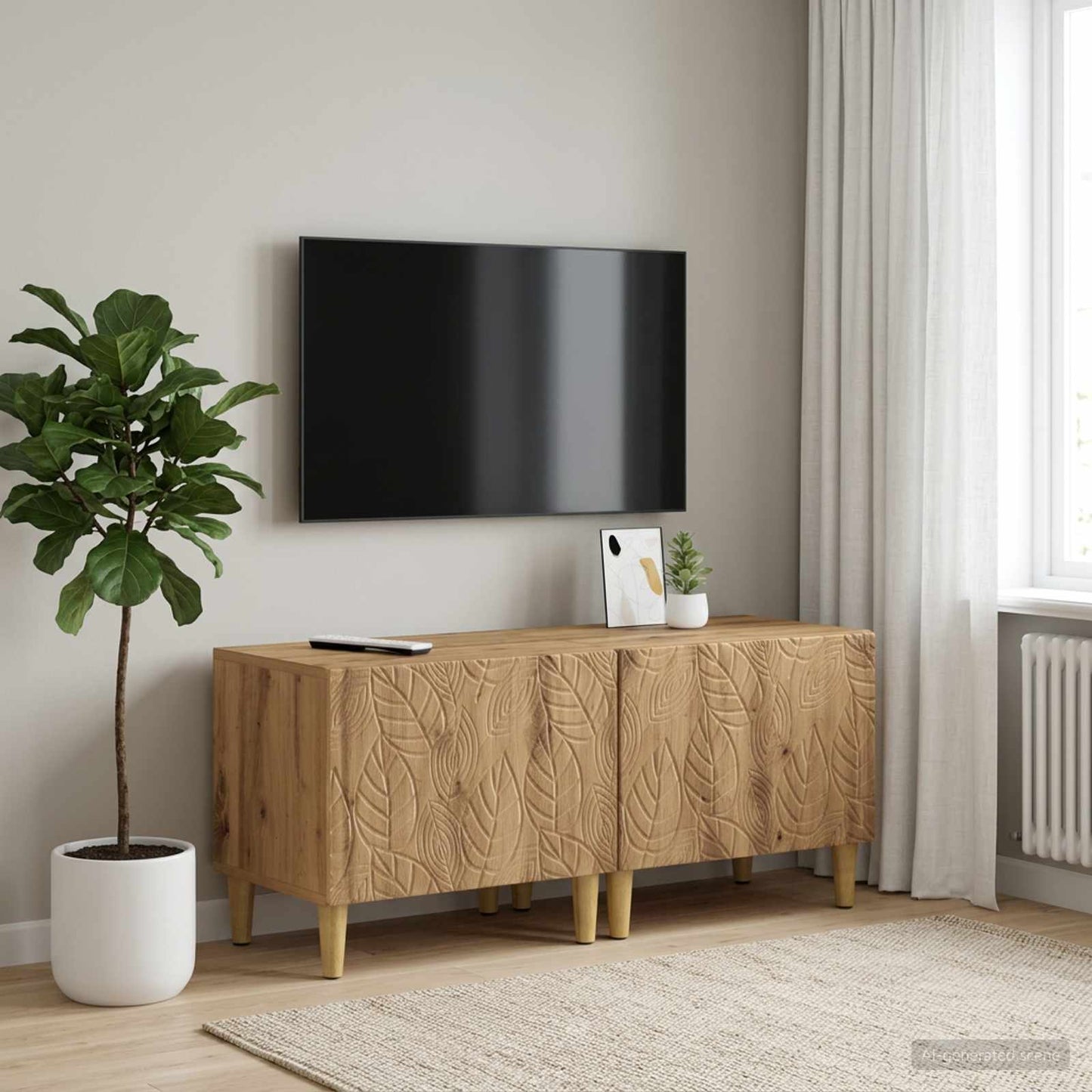 vidaXL TV Cabinet Artisan Oak Engineered Wood