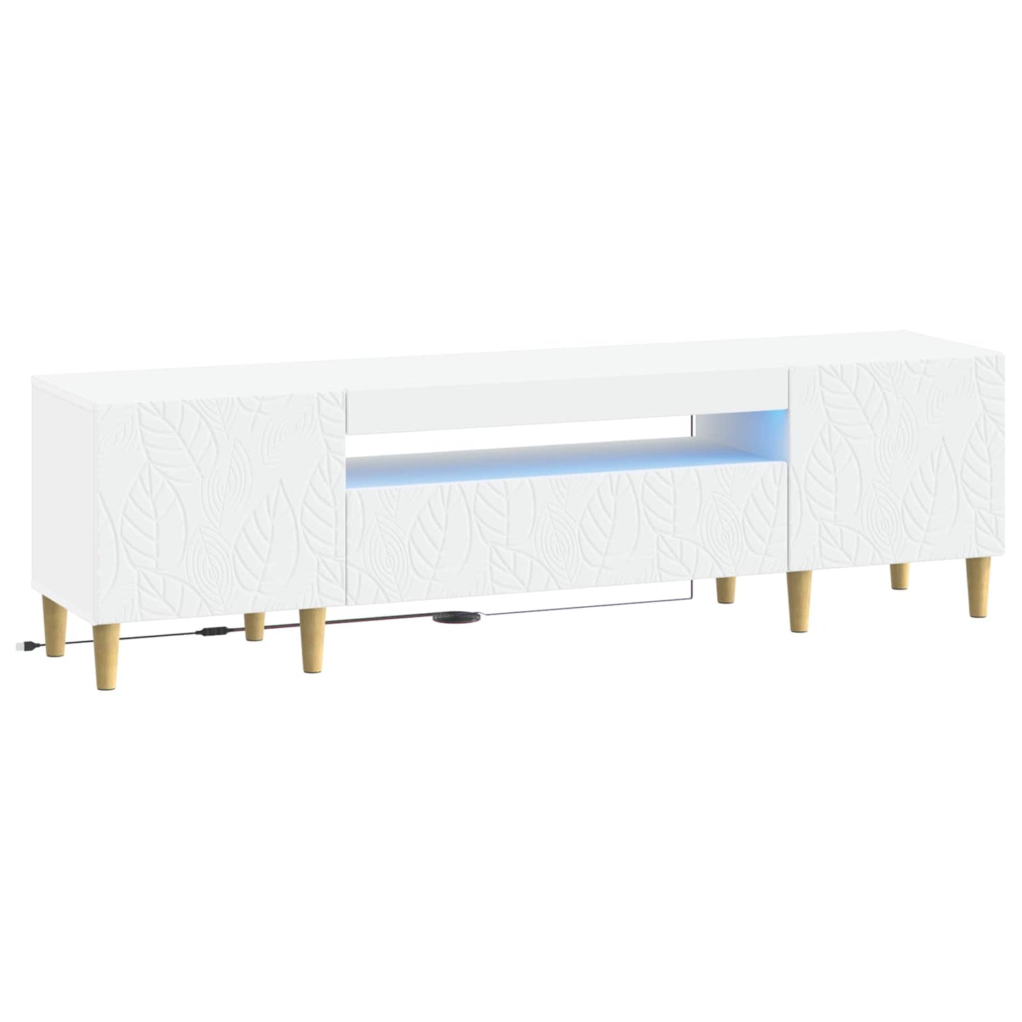 vidaXL LED TV Cabinet White Engineered Wood