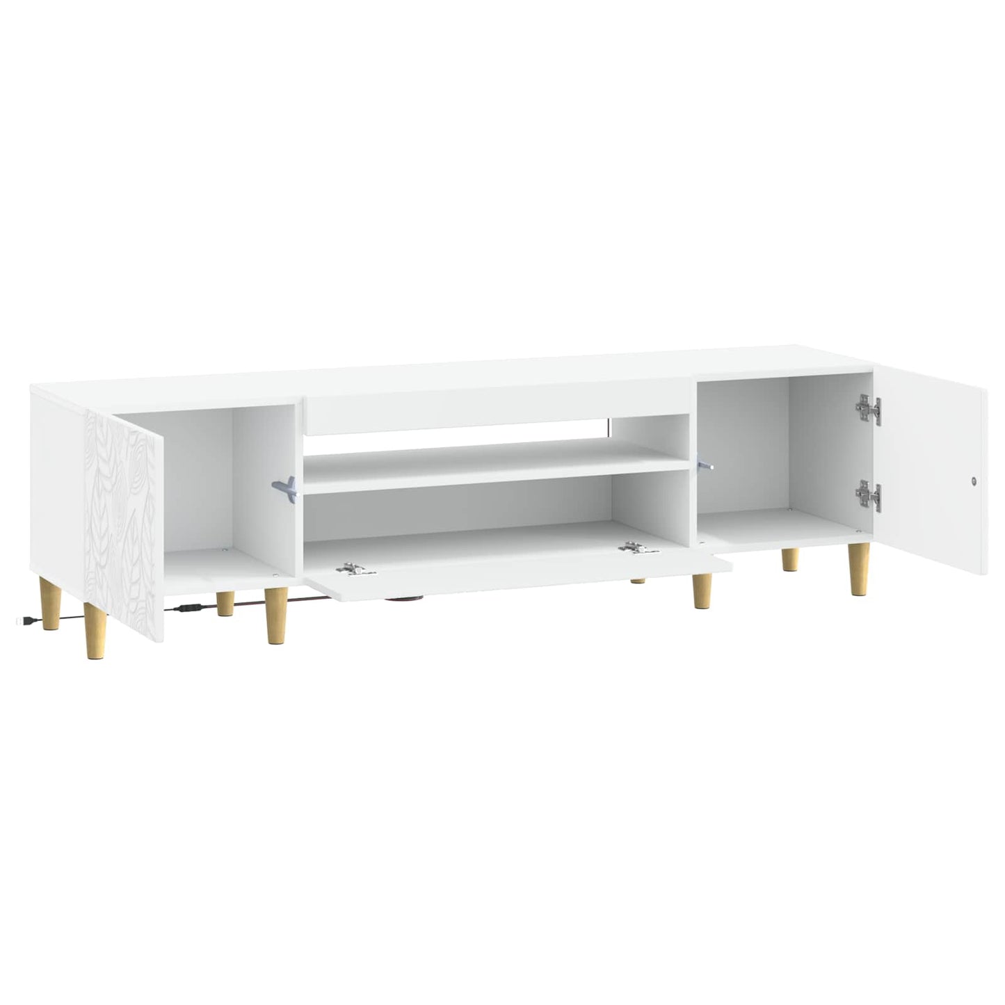vidaXL LED TV Cabinet White Engineered Wood