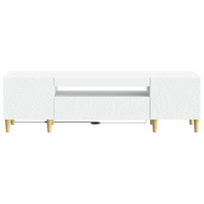 vidaXL LED TV Cabinet White Engineered Wood