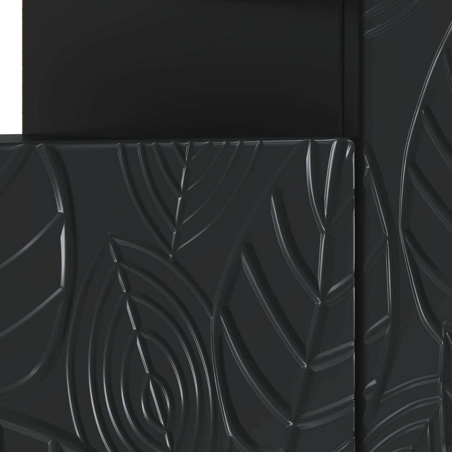 vidaXL LED TV Cabinet Black Engineered Wood