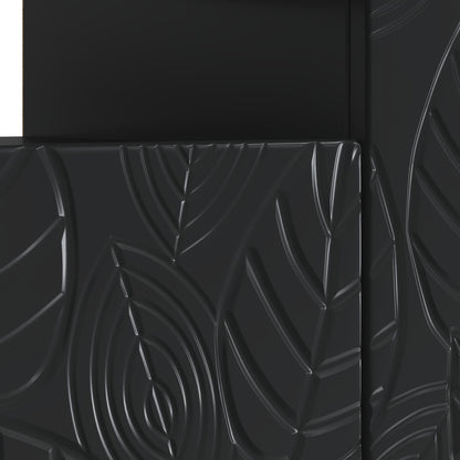 vidaXL LED TV Cabinet Black Engineered Wood