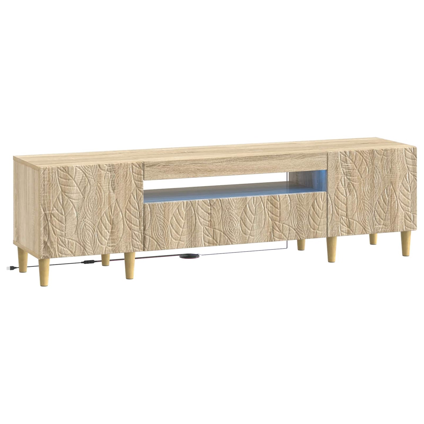 vidaXL LED TV Cabinet Sonoma Oak Engineered Wood