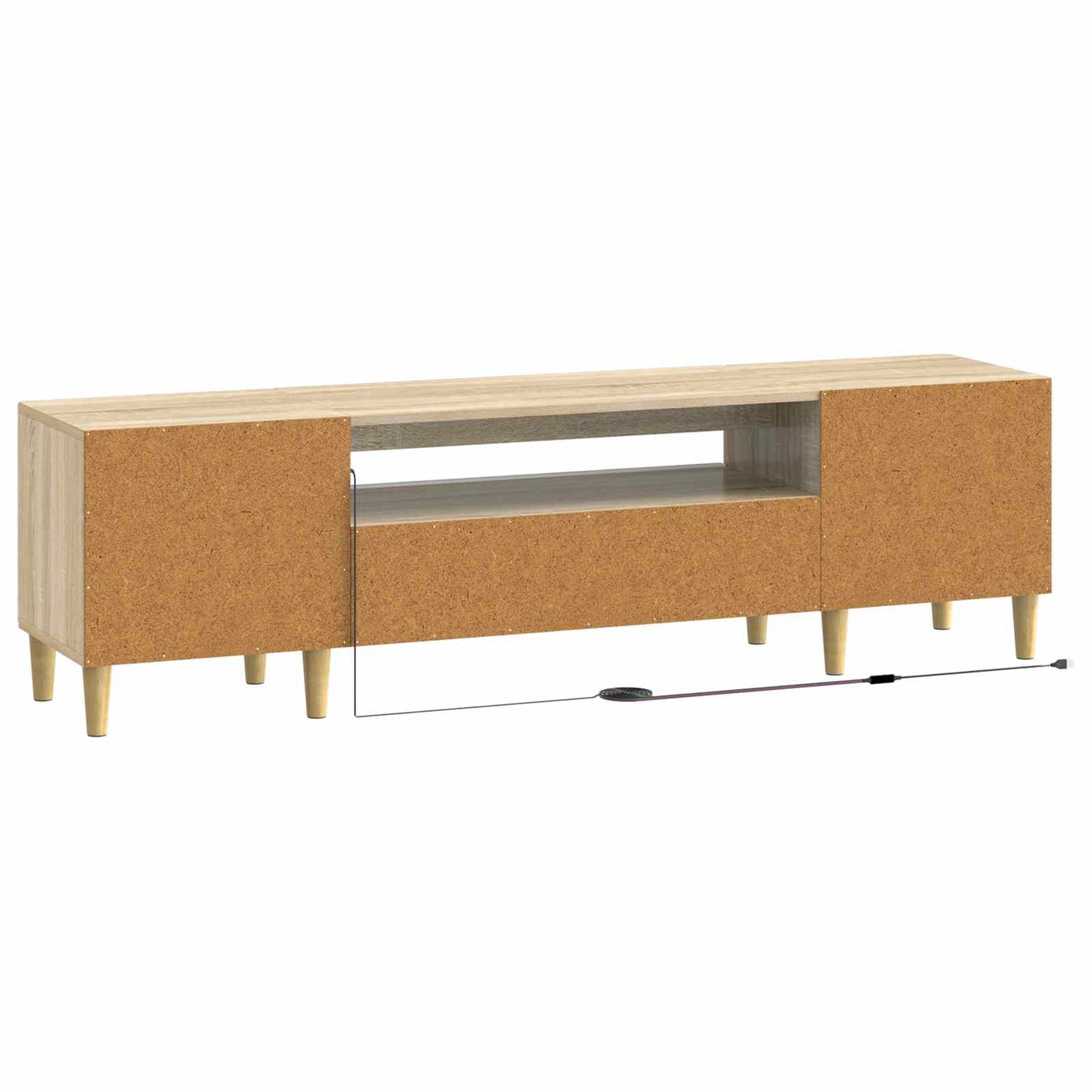 vidaXL LED TV Cabinet Sonoma Oak Engineered Wood