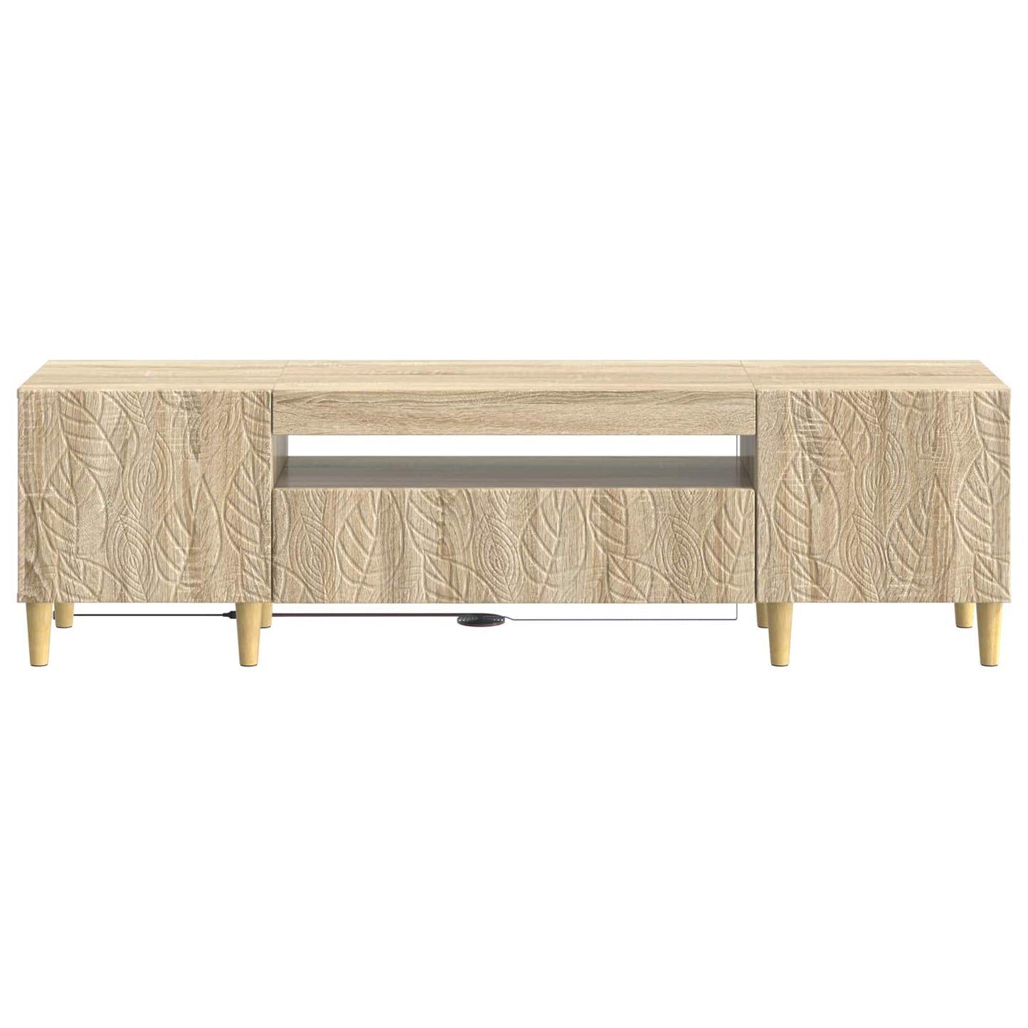 vidaXL LED TV Cabinet Sonoma Oak Engineered Wood