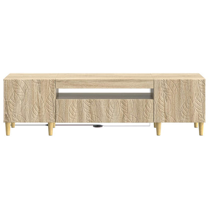 vidaXL LED TV Cabinet Sonoma Oak Engineered Wood