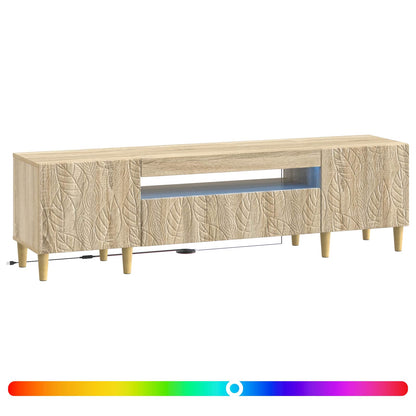 vidaXL LED TV Cabinet Sonoma Oak Engineered Wood