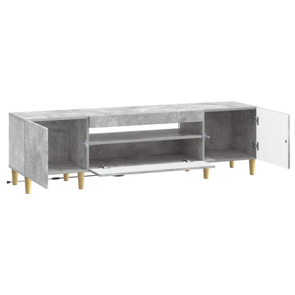 vidaXL LED TV Cabinet Concrete Grey Engineered Wood