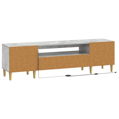 vidaXL LED TV Cabinet Concrete Grey Engineered Wood