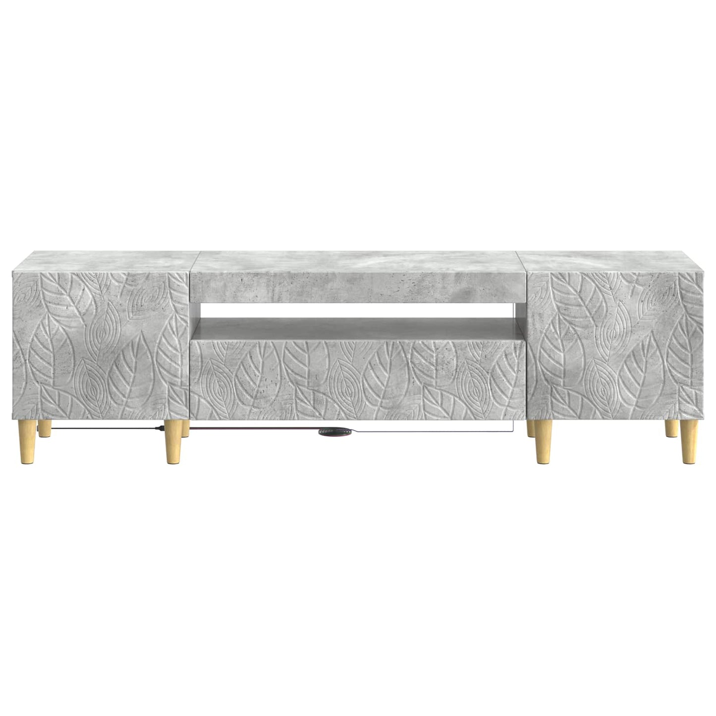 vidaXL LED TV Cabinet Concrete Grey Engineered Wood