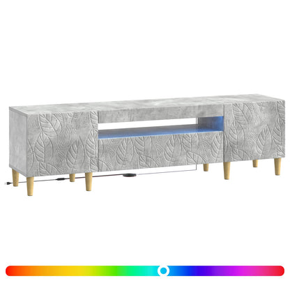 vidaXL LED TV Cabinet Concrete Grey Engineered Wood