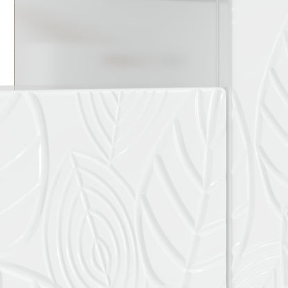 vidaXL LED TV Cabinet High Gloss White Engineered Wood