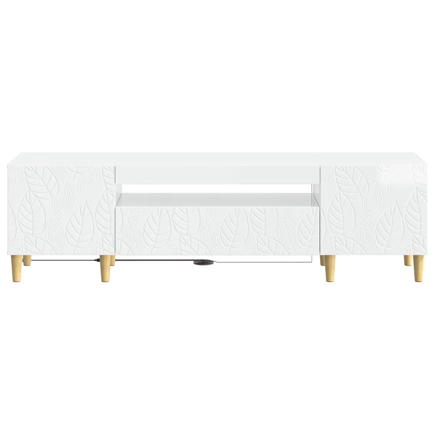 vidaXL LED TV Cabinet High Gloss White Engineered Wood