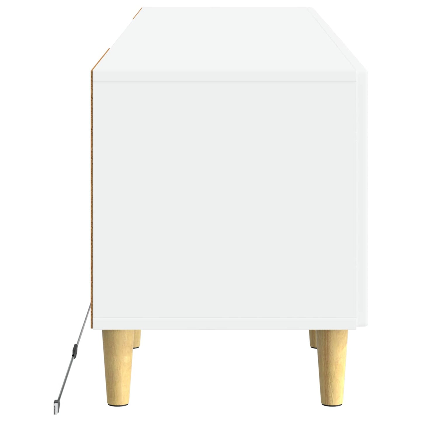 vidaXL LED TV Cabinet High Gloss White Engineered Wood