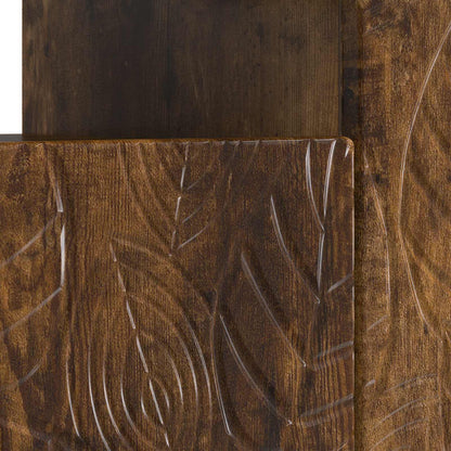 vidaXL LED TV Cabinet Smoked Oak Engineered Wood
