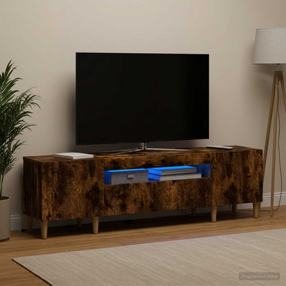 vidaXL LED TV Cabinet Smoked Oak Engineered Wood