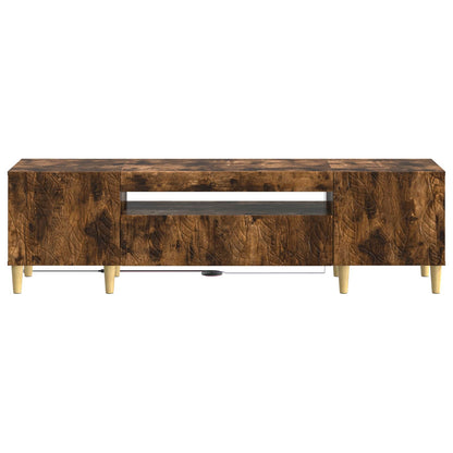 vidaXL LED TV Cabinet Smoked Oak Engineered Wood