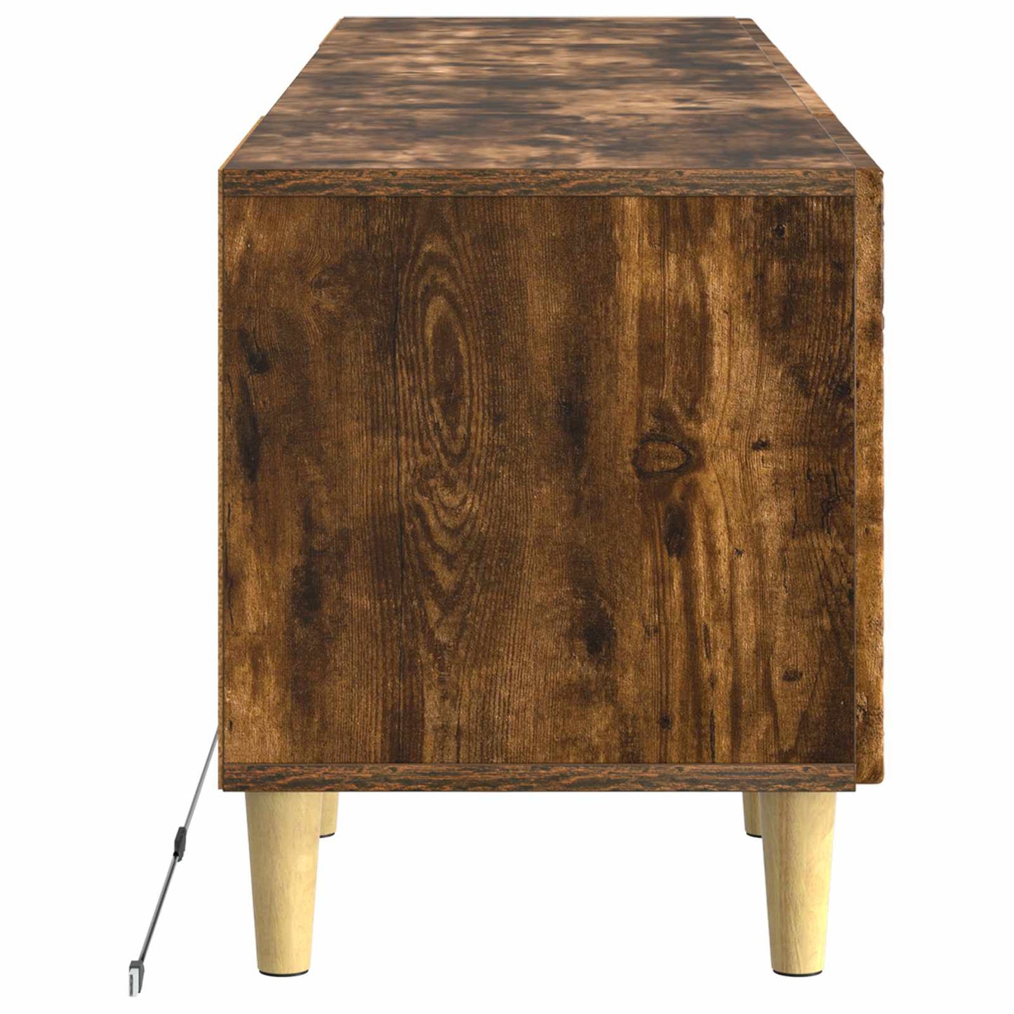 vidaXL LED TV Cabinet Smoked Oak Engineered Wood
