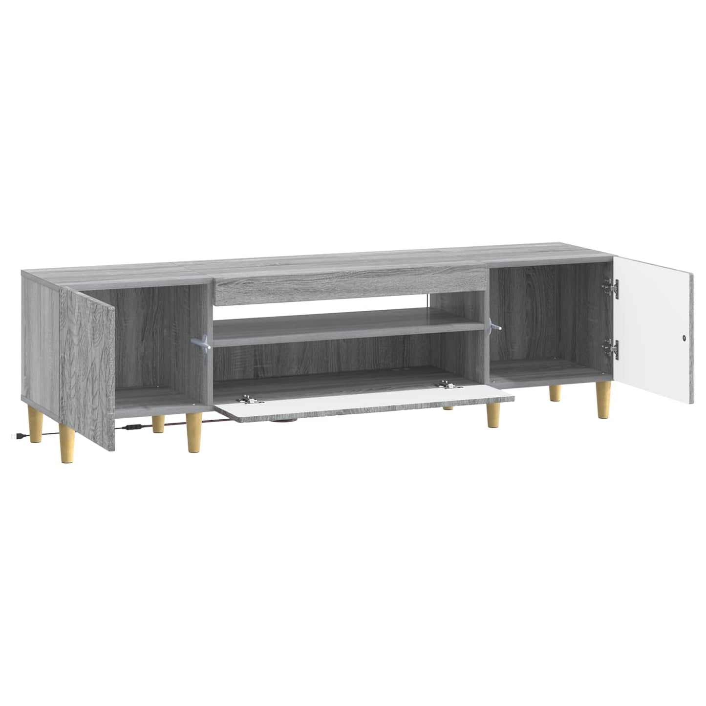 vidaXL LED TV Cabinet Grey Sonoma Engineered Wood