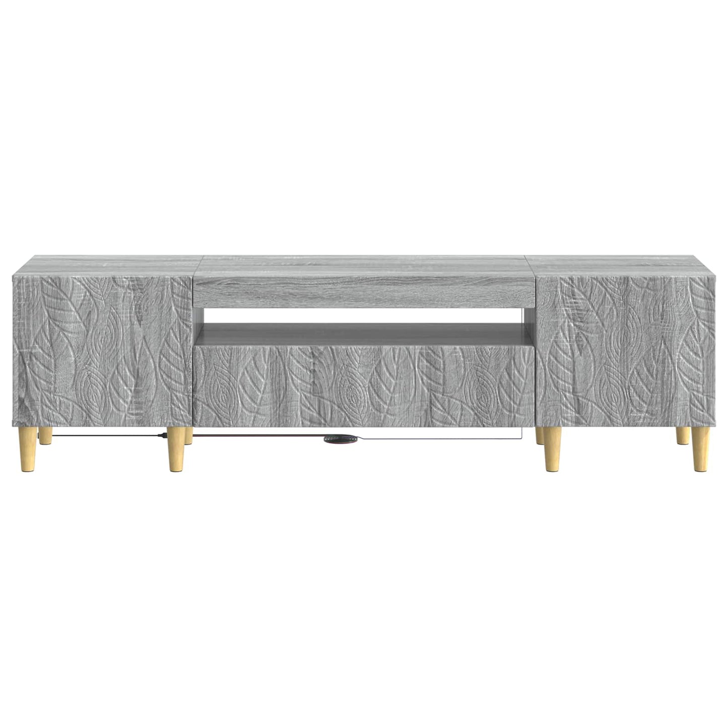 vidaXL LED TV Cabinet Grey Sonoma Engineered Wood