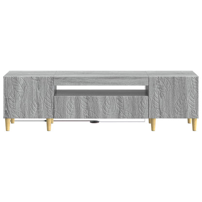vidaXL LED TV Cabinet Grey Sonoma Engineered Wood