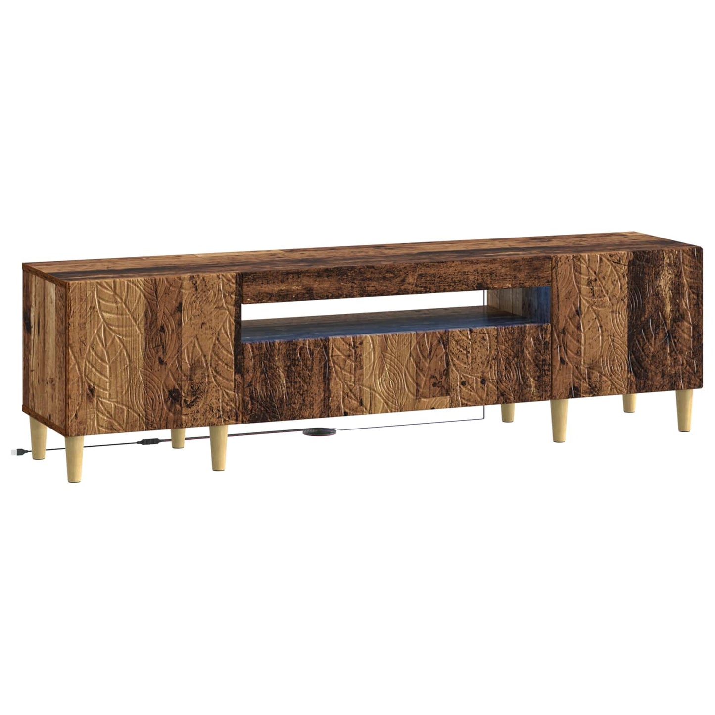 vidaXL LED TV Cabinet Old Wood Engineered Wood