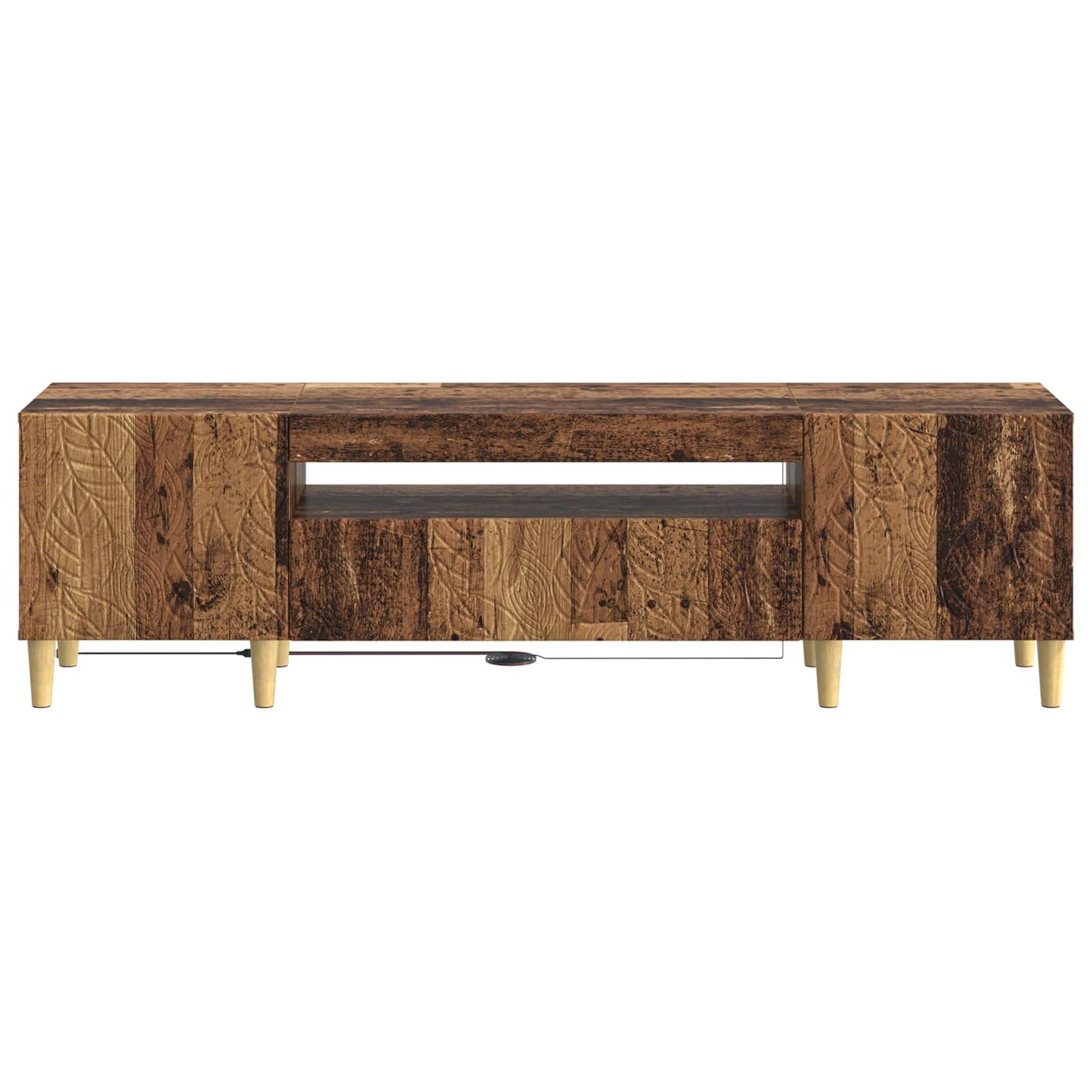 vidaXL LED TV Cabinet Old Wood Engineered Wood