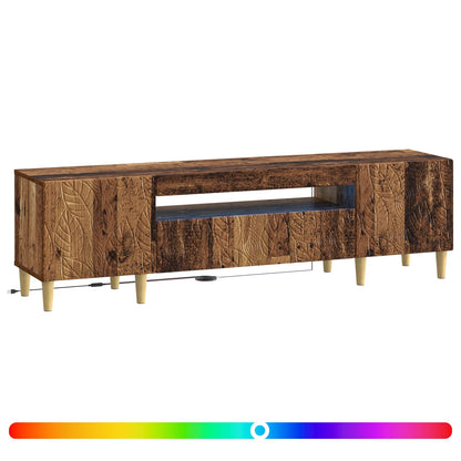 vidaXL LED TV Cabinet Old Wood Engineered Wood