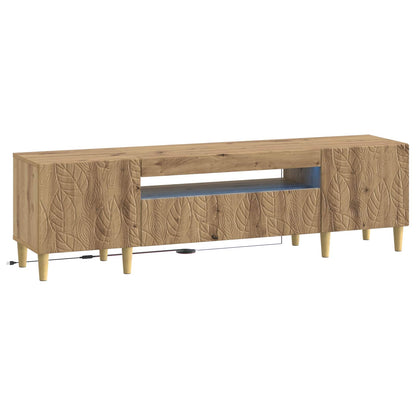 vidaXL LED TV Cabinet Artisan Oak Engineered Wood