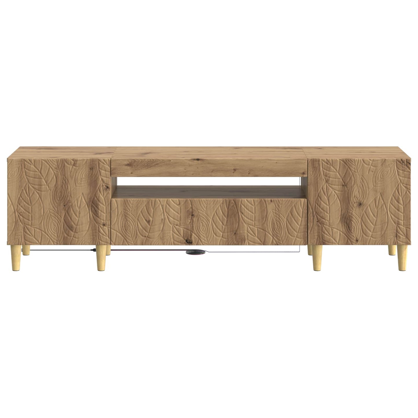 vidaXL LED TV Cabinet Artisan Oak Engineered Wood