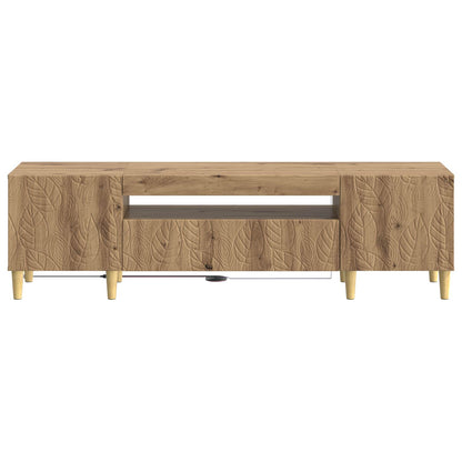 vidaXL LED TV Cabinet Artisan Oak Engineered Wood