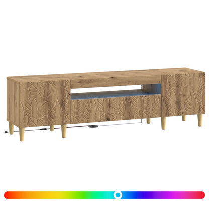 vidaXL LED TV Cabinet Artisan Oak Engineered Wood