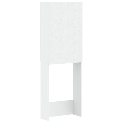 vidaXL Toilet Cabinet DELFT White 66 x 25.5 x 190 cm Engineered Wood