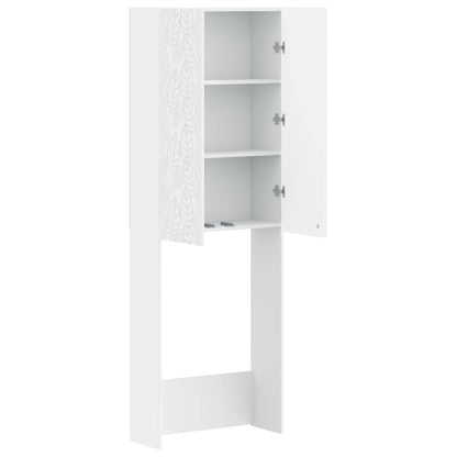 vidaXL Toilet Cabinet DELFT White 66 x 25.5 x 190 cm Engineered Wood