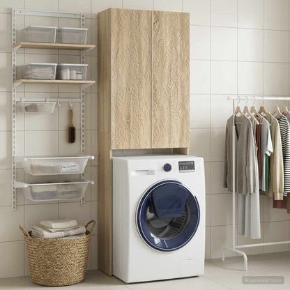 vidaXL Toilet Cabinet DELFT Sonoma Oak 66 x 25.5 x 190 cm