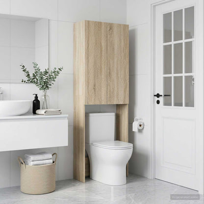 vidaXL Toilet Cabinet DELFT Sonoma Oak 66 x 25.5 x 190 cm