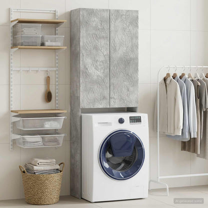 vidaXL Toilet Cabinet DELFT Concrete Grey 66 x 25.5 x 190 cm